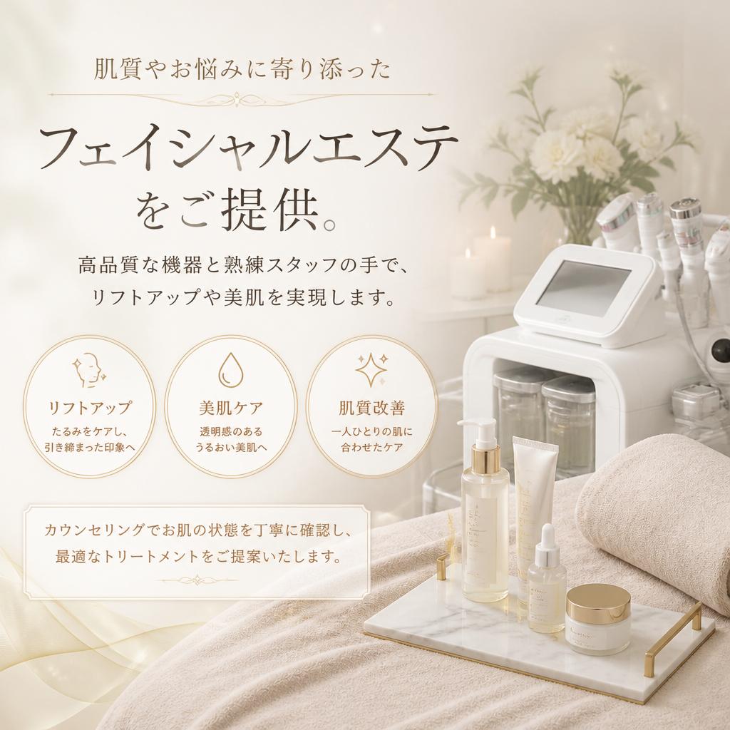 フェイシャルエステで理想の肌を